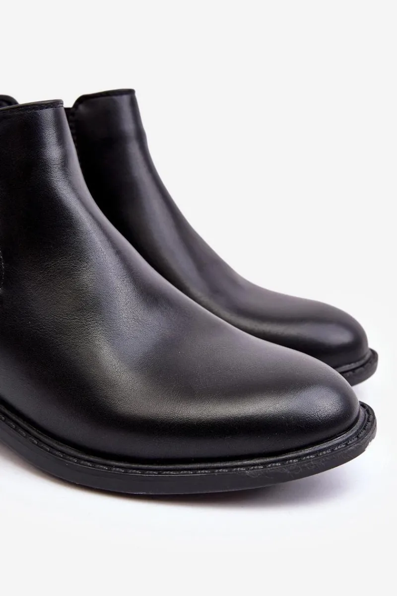 New Męskie Botki Sztyblety Niskie Czarne Dymidi Męskie Botki Męskie