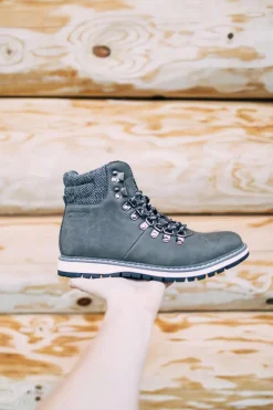 Hot Męskie Botki Trapery Big Star Szare EE174405 Męskie Botki Męskie