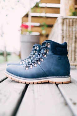 Big Star Shoes Męskie Botki Trapery Big Star Granatowe EE174403