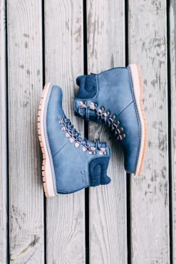 Big Star Shoes Męskie Botki Trapery Big Star Granatowe EE174403