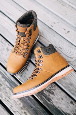 Botki Męskie>Big Star Shoes Męskie Botki Trapery Big Star Camel EE174402