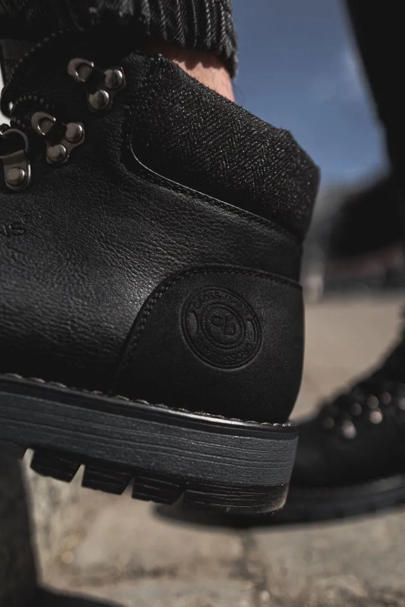 Botki Męskie>Cross Jeans Męskie Botki Trapery Czarne EE1R4081C