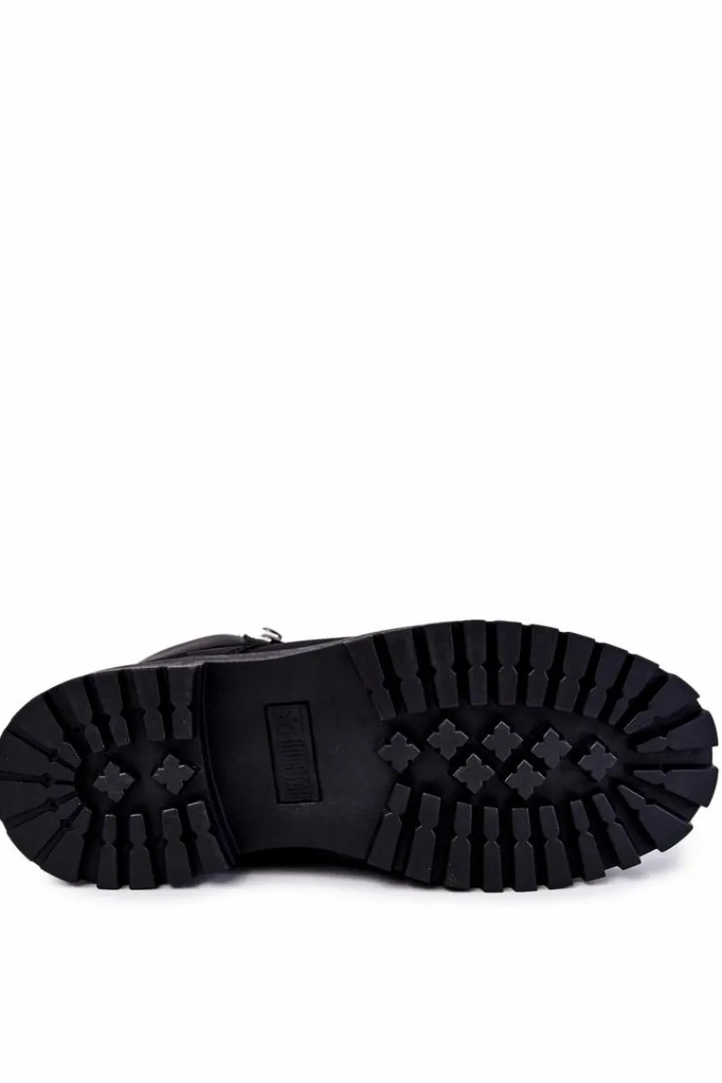 Outlet Big Star Shoes Męskie Botki Trapery Memory Foam Big Star KK174209 Czarne