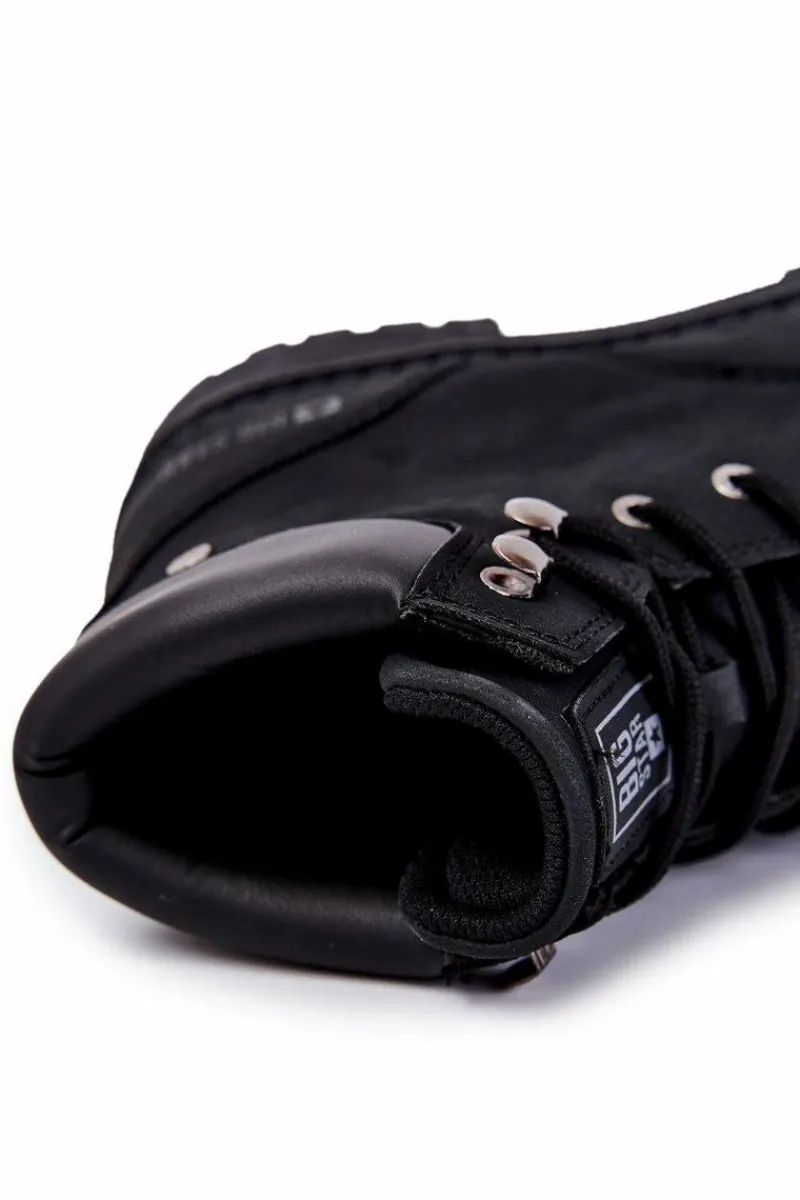 Outlet Big Star Shoes Męskie Botki Trapery Memory Foam Big Star KK174209 Czarne