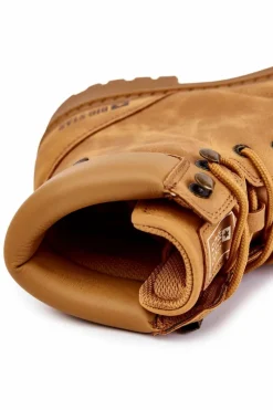 Hot Męskie Botki Trapery Memory Foam Big Star KK174207 Camel Męskie Botki Męskie