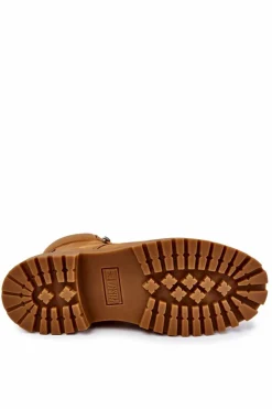 Hot Męskie Botki Trapery Memory Foam Big Star KK174207 Camel Męskie Botki Męskie