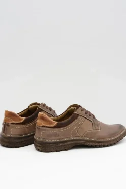 Męskie Brązowe Półbuty Ernesto Skóra Naturalna Męskie Półbuty Casual