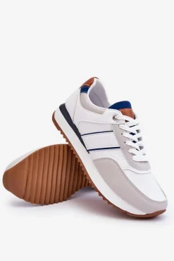 Discount Boto Męskie Buty Sportowe Białe Scotty