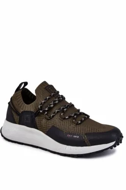 New Męskie Buty Sportowe Big Star KK174014 Khaki Męskie Obuwie Sportowe Męskie