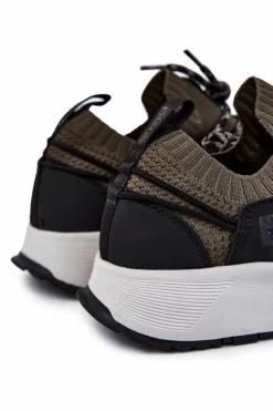 New Męskie Buty Sportowe Big Star KK174014 Khaki Męskie Obuwie Sportowe Męskie