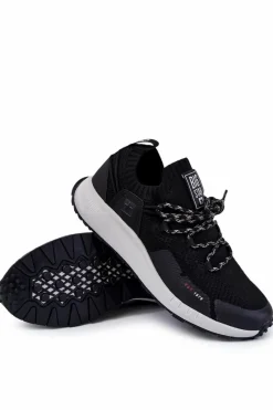 Męskie Buty Sportowe Big Star KK174015 Czarne Męskie Obuwie Sportowe Męskie