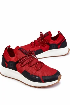 Obuwie Sportowe Męskie>Big Star Shoes Męskie Buty Sportowe Big Star KK174013 Czerwone Czerwony
