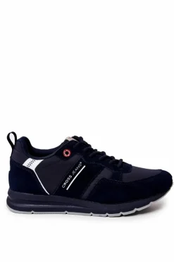 Sale Męskie Buty Sportowe JJ1R4015C Granatowe Męskie Obuwie Sportowe Męskie