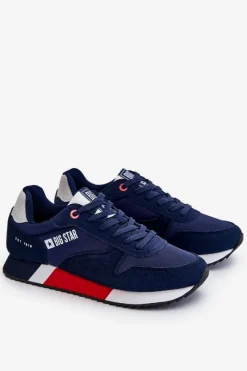 Clearance Big Star Shoes Męskie Buty Sportowe Memory Foam System Big Star LL174159 Granatowe