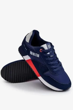 Clearance Big Star Shoes Męskie Buty Sportowe Memory Foam System Big Star LL174159 Granatowe