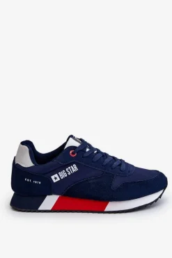 Clearance Big Star Shoes Męskie Buty Sportowe Memory Foam System Big Star LL174159 Granatowe