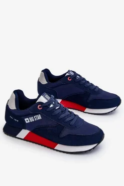 Clearance Big Star Shoes Męskie Buty Sportowe Memory Foam System Big Star LL174159 Granatowe