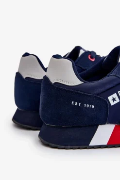 Clearance Big Star Shoes Męskie Buty Sportowe Memory Foam System Big Star LL174159 Granatowe