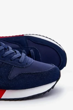 Clearance Big Star Shoes Męskie Buty Sportowe Memory Foam System Big Star LL174159 Granatowe