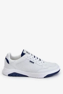Męskie Buty Sportowe Memory Foam Big Star JJ174318 Białe Męskie Obuwie Sportowe Męskie