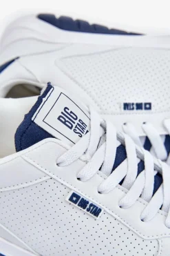 Męskie Buty Sportowe Memory Foam Big Star JJ174318 Białe Męskie Obuwie Sportowe Męskie