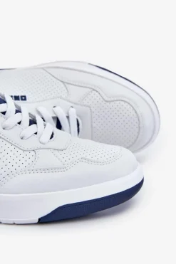 Męskie Buty Sportowe Memory Foam Big Star JJ174318 Białe Męskie Obuwie Sportowe Męskie