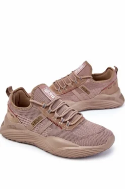Obuwie Sportowe Męskie>Big Star Shoes Męskie Buty Sportowe Memory Foam Big Star KK174258 Beżowe