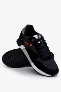 Obuwie Sportowe Męskie>Big Star Shoes Męskie Buty Sportowe Memory Foam System Big Star LL174158 Czarne