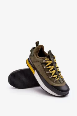 Clearance Big Star Shoes Męskie Buty Sportowe Ocieplane Khaki Big Star MM174109