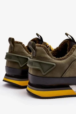 Clearance Big Star Shoes Męskie Buty Sportowe Ocieplane Khaki Big Star MM174109