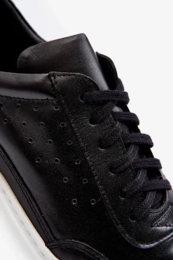 Obuwie Sportowe Męskie></noscript>Zazoo Męskie Buty Sportowe Skórzane 1544 Czarne Czarny