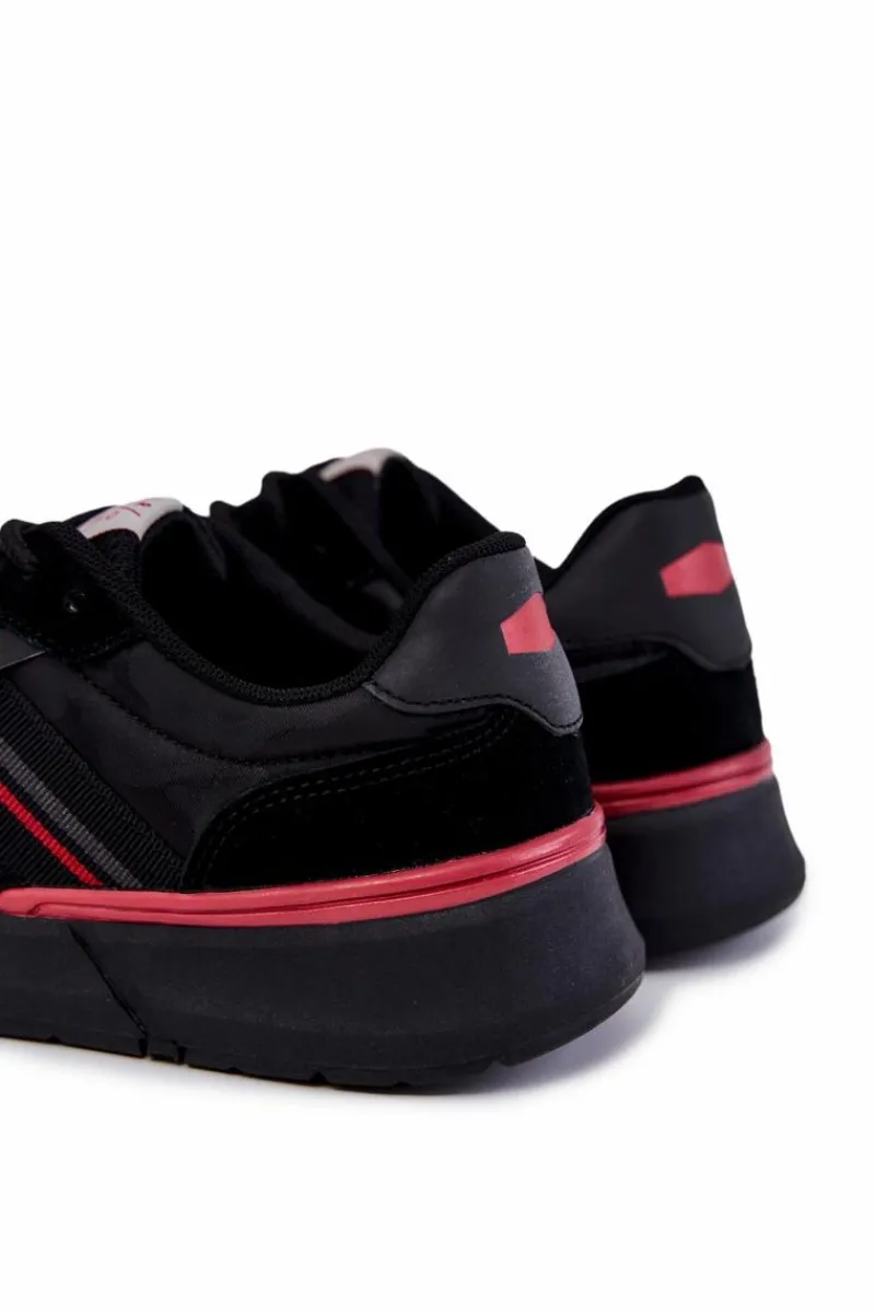 Obuwie Sportowe Męskie>Cross Jeans Męskie Buty Sportowe Sneakersy JJ1R4016C Czarne