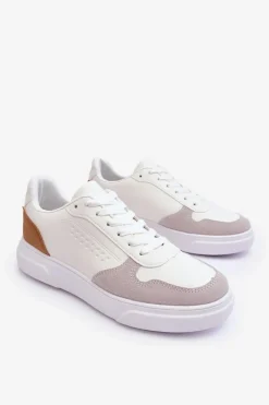 Hot Boto Męskie Buty Sportowe Sznurowane Białe Castiel