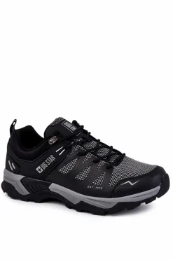 New Męskie Buty Sportowe Trapery Memory Foam Big Star KK174105 Czarne Męskie Obuwie Sportowe Męskie