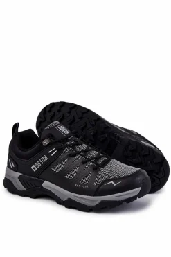 New Męskie Buty Sportowe Trapery Memory Foam Big Star KK174105 Czarne Męskie Obuwie Sportowe Męskie