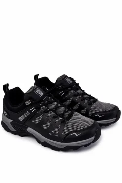 New Męskie Buty Sportowe Trapery Memory Foam Big Star KK174105 Czarne Męskie Obuwie Sportowe Męskie
