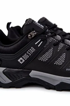 New Męskie Buty Sportowe Trapery Memory Foam Big Star KK174105 Czarne Męskie Obuwie Sportowe Męskie