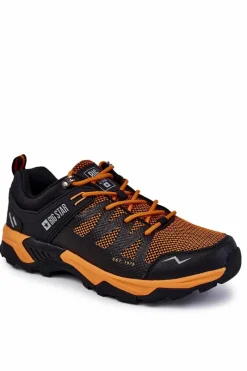 Obuwie Sportowe Męskie>Big Star Shoes Męskie Buty Sportowe Trapery Memory Foam Big Star KK174107 Pomarańczowe