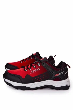 Clearance Evento Męskie Buty Sportowe Wiązane Czerwone Grenberd