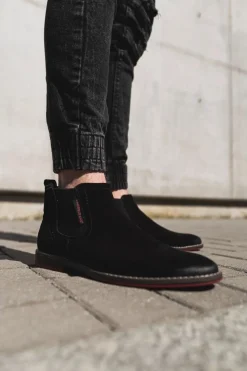 Outlet Męskie Buty Sztyblety Czarne EE1R4066C Męskie Botki Męskie