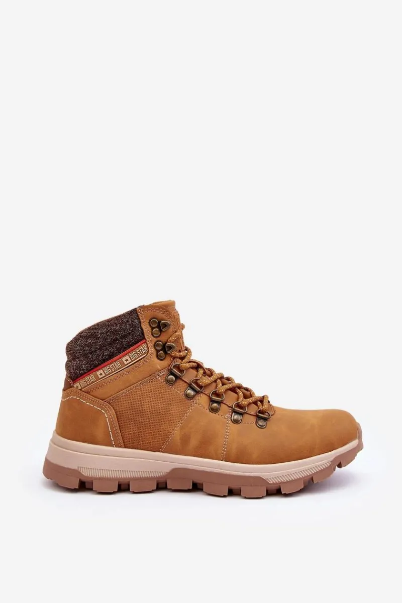 Sale Męskie Buty Trekkingowe Big Star KK174217 Camel Męskie Obuwie Trekkingowe Męskie|Botki Męskie