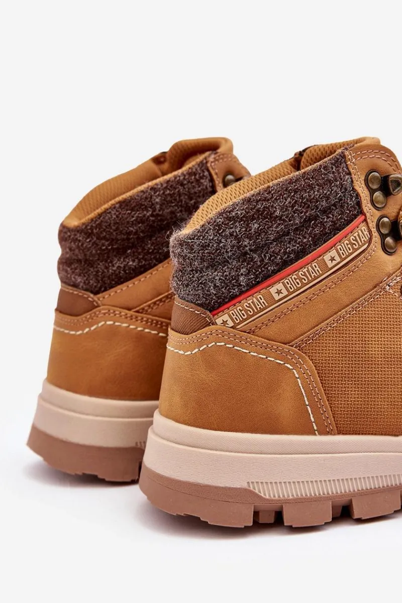 Sale Męskie Buty Trekkingowe Big Star KK174217 Camel Męskie Obuwie Trekkingowe Męskie|Botki Męskie