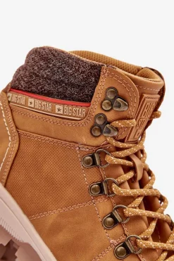 Sale Męskie Buty Trekkingowe Big Star KK174217 Camel Męskie Obuwie Trekkingowe Męskie|Botki Męskie