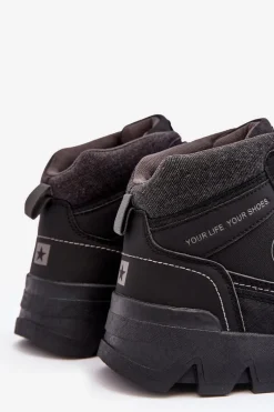 Sale Big Star Shoes Męskie Buty Trekkingowe Czarne Big Star MM174016 Czarny