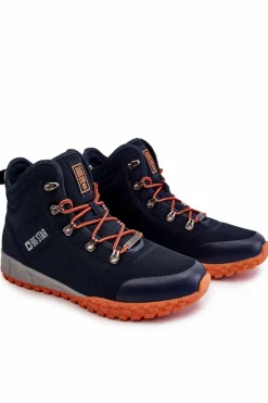 Clearance Męskie Buty Trekkingowe Memory Foam Big Star KK174110 Granatowe Męskie Obuwie Trekkingowe Męskie|Botki Męskie