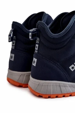 Clearance Męskie Buty Trekkingowe Memory Foam Big Star KK174110 Granatowe Męskie Obuwie Trekkingowe Męskie|Botki Męskie