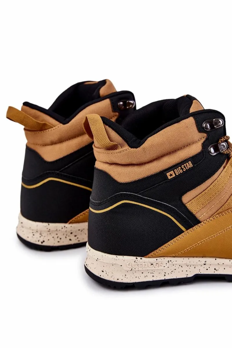 Obuwie Trekkingowe Męskie|Botki Męskie>Big Star Shoes Męskie Buty Trekkingowe Ocieplane Big Star KK174373 Camel