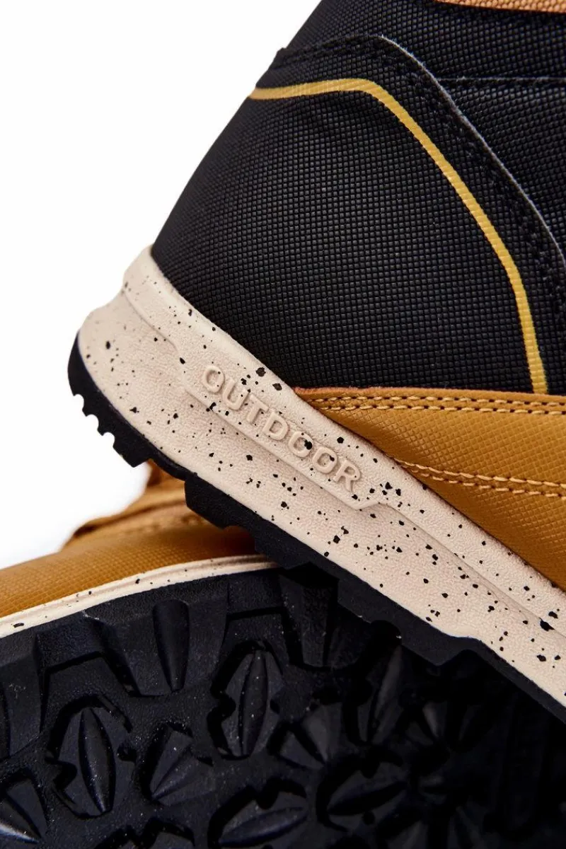 Obuwie Trekkingowe Męskie|Botki Męskie>Big Star Shoes Męskie Buty Trekkingowe Ocieplane Big Star KK174373 Camel