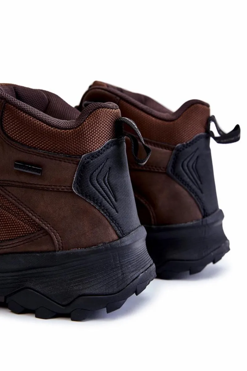 Obuwie Trekkingowe Męskie|Botki Męskie>Cross Jeans Męskie Buty Trekkingowe Ocieplane KK1R4019C Ciemnobrązowe
