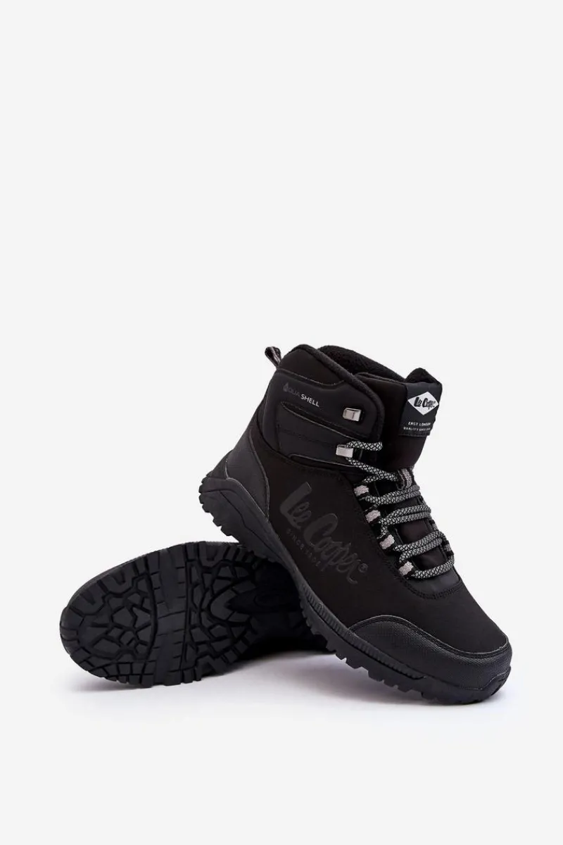 Hot Męskie Buty Trekkingowe Ocieplane LCJ-22-01-1404M Czarne Męskie Obuwie Trekkingowe Męskie|Botki Męskie